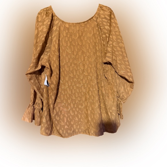 🍂 Bar III Toffee Leaf-Pattern Blouse 🍂 - Picture 3 of 5